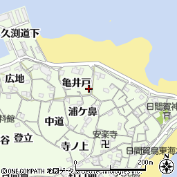 愛知県知多郡南知多町日間賀島亀井戸27周辺の地図