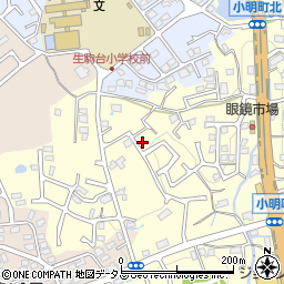 奈良県生駒市小明町587-8周辺の地図