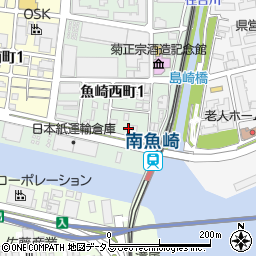 兵庫県神戸市東灘区魚崎西町1丁目3周辺の地図