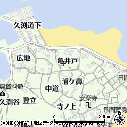 愛知県知多郡南知多町日間賀島亀井戸14周辺の地図