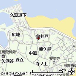 愛知県知多郡南知多町日間賀島亀井戸1周辺の地図