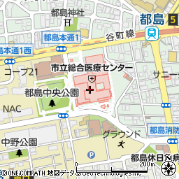 カフェ ド クリエ 大阪市立総合医療センター周辺の地図