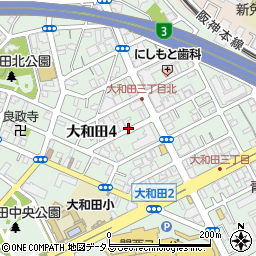 大阪府大阪市西淀川区大和田周辺の地図