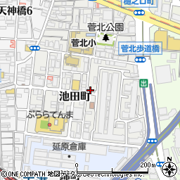 大阪府大阪市北区池田町1-31周辺の地図