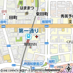 ドアノブ修理・交換の生活救急車　浜松市中区エリア専用ダイヤル周辺の地図