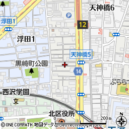 大阪府大阪市北区浪花町4-18周辺の地図