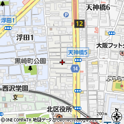 大阪府大阪市北区浪花町4-18周辺の地図