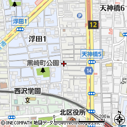 大阪府大阪市北区浪花町4-12周辺の地図