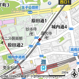 兵庫県神戸市灘区城内通5丁目7周辺の地図