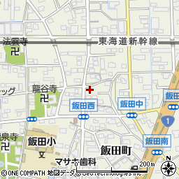 静岡県浜松市中央区飯田町407周辺の地図