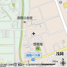 静岡県袋井市浅岡385周辺の地図
