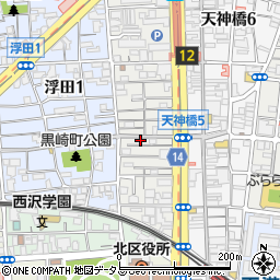 大阪府大阪市北区浪花町4-17周辺の地図