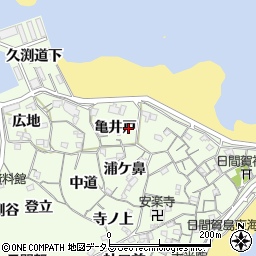 愛知県知多郡南知多町日間賀島亀井戸26周辺の地図