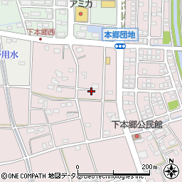 静岡県磐田市下本郷周辺の地図