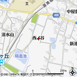 愛知県豊橋市植田町西ノ谷周辺の地図