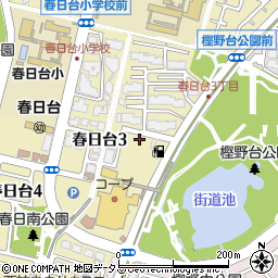 毎日新聞　西神春日台販売所周辺の地図
