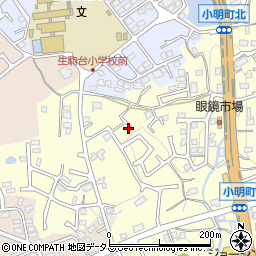 奈良県生駒市小明町588周辺の地図
