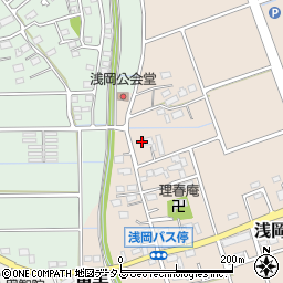 静岡県袋井市浅岡286周辺の地図