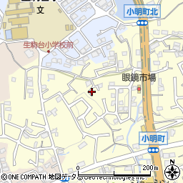 奈良県生駒市小明町1908周辺の地図