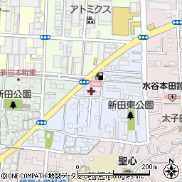 大阪府大東市新田東本町周辺の地図