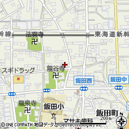 静岡県浜松市中央区飯田町636周辺の地図