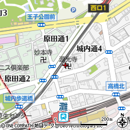 兵庫県神戸市灘区城内通5丁目6周辺の地図