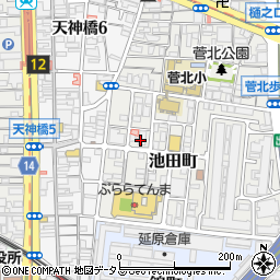 大阪府大阪市北区池田町15周辺の地図