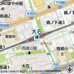 大石駅周辺の地図