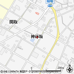 愛知県豊橋市植田町神戸坂周辺の地図