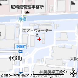兵庫県尼崎市中浜町周辺の地図