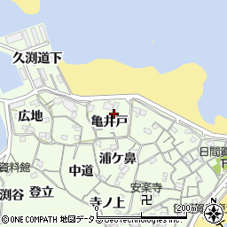 愛知県知多郡南知多町日間賀島亀井戸21周辺の地図
