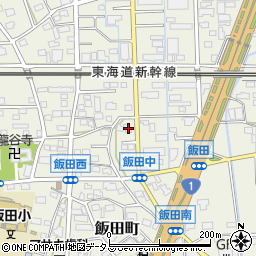 静岡県浜松市中央区飯田町436周辺の地図