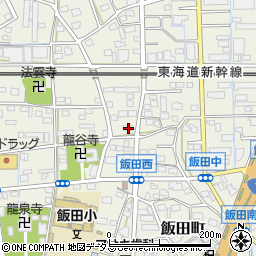 静岡県浜松市中央区飯田町387周辺の地図