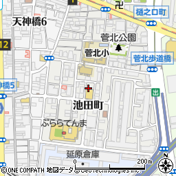 業務スーパー天満店周辺の地図