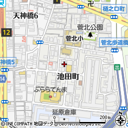 大阪府大阪市北区池田町12-11周辺の地図
