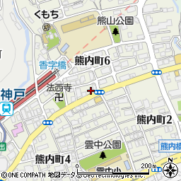 日本キリスト教会神戸布引教会周辺の地図