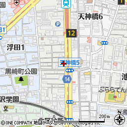 産経新聞　天六店周辺の地図