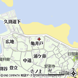 愛知県知多郡南知多町日間賀島亀井戸22周辺の地図