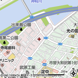 雇用促進事業団西淀川宿舎周辺の地図