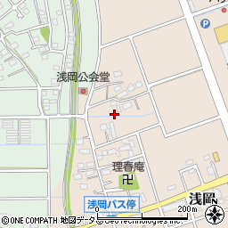 静岡県袋井市浅岡377周辺の地図