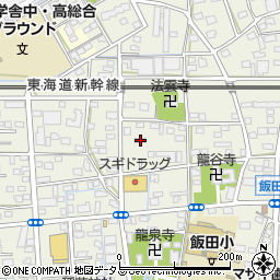 静岡県浜松市中央区飯田町668周辺の地図