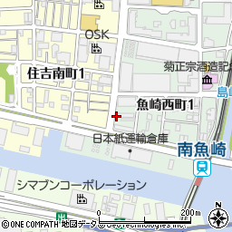 兵庫県神戸市東灘区魚崎西町1丁目周辺の地図