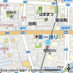 静岡県浜松市中央区田町周辺の地図