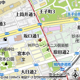 神戸ローンテニス倶楽部周辺の地図