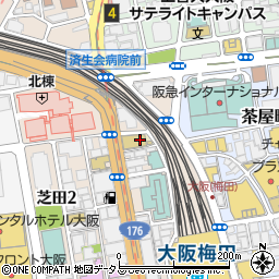 宝塚大学　大阪梅田キャンパス周辺の地図
