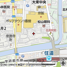 〒574-0046 大阪府大東市赤井の地図
