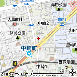 大阪府大阪市北区中崎周辺の地図