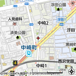 大阪府大阪市北区中崎周辺の地図