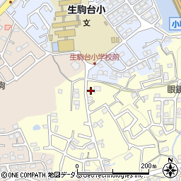 奈良県生駒市小明町1905-3周辺の地図