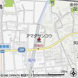 静岡県磐田市海老塚696-2周辺の地図